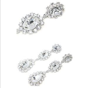 High Quality Fashion Jewelry White Stone Earring / Bridal / boutique / special